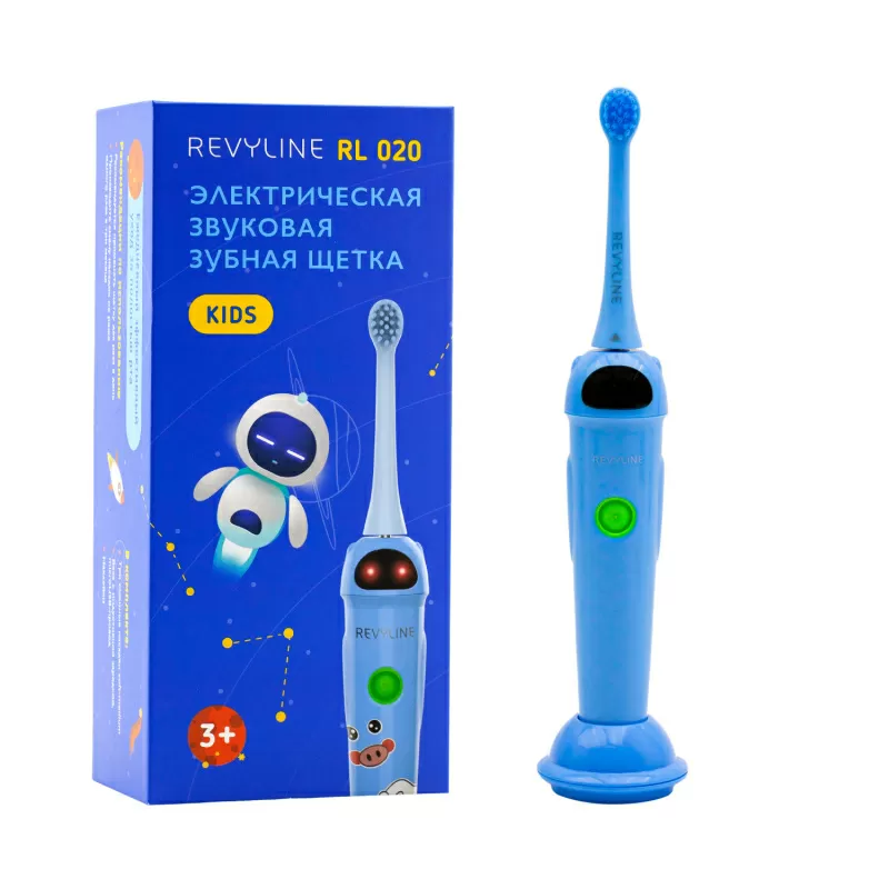 Звуковая щетка для детей в синем цвете Revyline RL 020 Kids